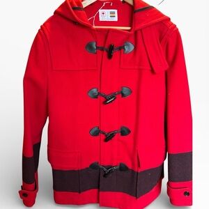 Hudson Bay Company - Vibrant Red Toggle Coat - Olympics - Casual - Size M